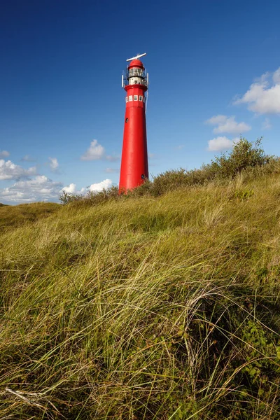 Red Lighthouse Isle Schiermonnikoog — Stock Photo, Image