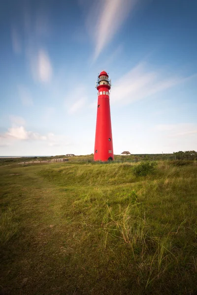 Red Lighthouse Isle Schiermonnikoog — Stock Photo, Image