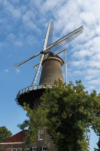 Vindkraftverk Staden Leiden Underlandet — Stockfoto