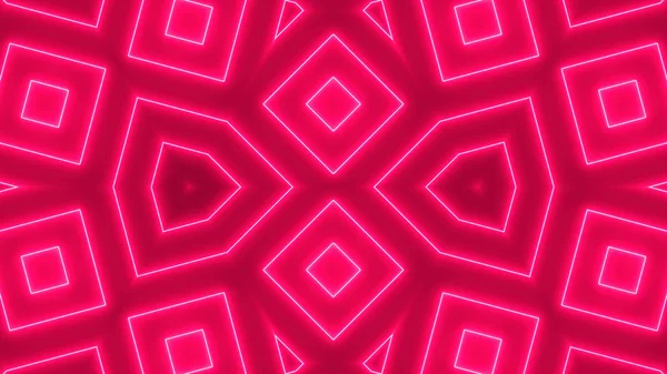 Abstraktní Pozadí Neon Kaleidoskop Vykreslování — Stock fotografie
