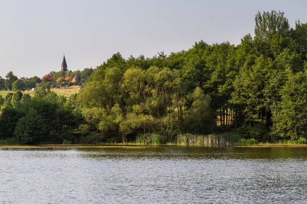 Widok Staw Gondoli Pobliżu Friedrichsbrunn Harz — Zdjęcie stockowe