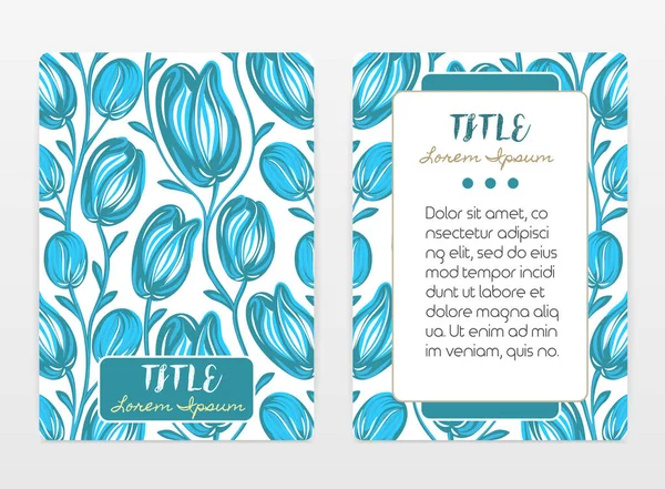 Cover Design Mit Floralem Muster Handgezeichnete Kreative Blumen Bunte Künstlerische — Stockfoto