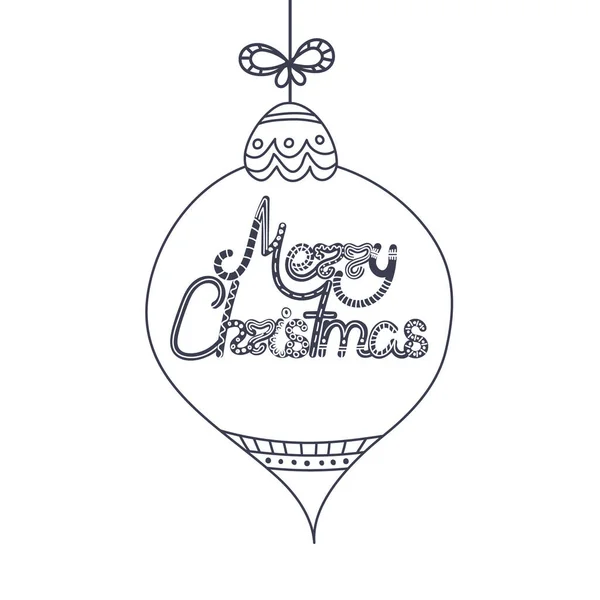 Letteren Kerstspeelgoed Kerstmis Nieuwjaar Vakantie Doodle Handgeschreven Tekst Decoratie Elementen — Stockfoto