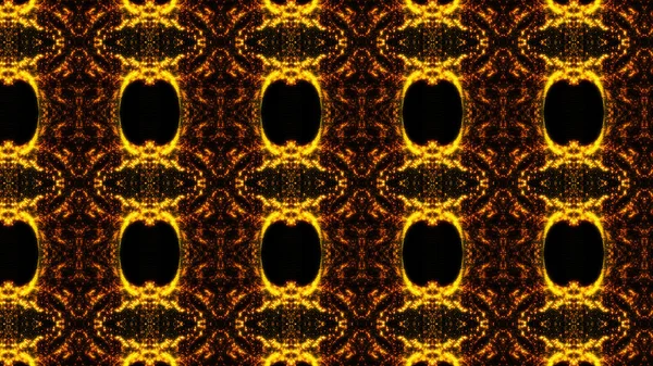 Latar Belakang Emas Kaleidoskop Abstrak Ilustrasi Digital Rendering — Stok Foto