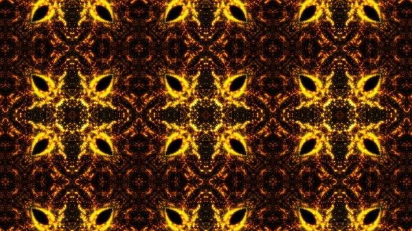 Arany Absztrakt Kaleidoszkóp Háttér Digitális Illusztráció Leképezés — Stock Fotó