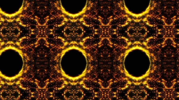 Latar Belakang Emas Kaleidoskop Abstrak Ilustrasi Digital Rendering — Stok Foto
