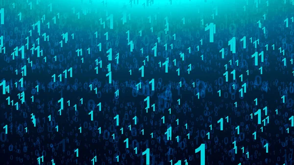 Abstract background with digital numbers. 3d rendering.