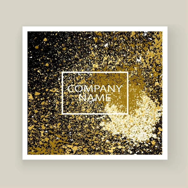Neon Gold Explosion Paint Splatter Artistic Cover Frame Design Decorative — Stock Photo, Image