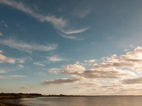 Strand Küstenszene Außerhalb Essex Klare Landschaft Keine Menschen — Stockfoto