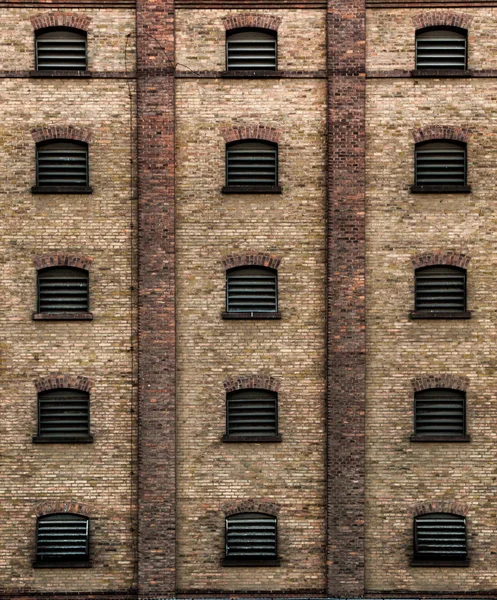 Fachada Ventana Antiguo Edificio Industrial — Foto de Stock