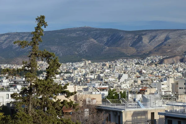 Atenas Cidade Grécia Vista Arquitetura Urbano Viajar Paisagem — Fotografia de Stock