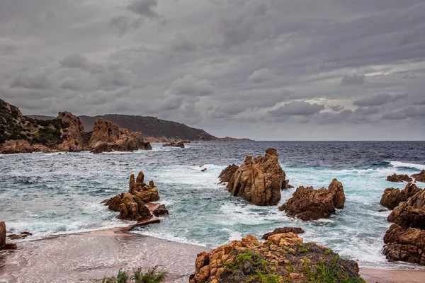 Bay Mediterrán Vihar Costa Paradiso — Stock Fotó