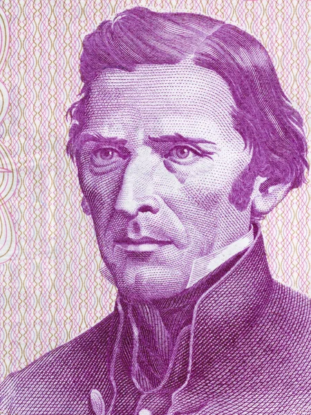 Portret Jose Gervasio Artigasa Urugwajskich Pesos — Zdjęcie stockowe