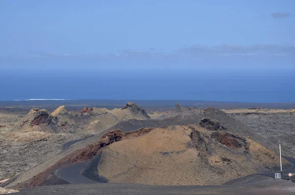 Landschap Het Nationaal Park Timanfaya Lanzarote — Stockfoto