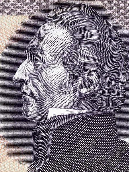 Jose Gervasio Artigas Retrato Pesos Uruguaios — Fotografia de Stock