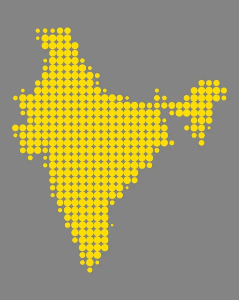 Mappa Dell India Illustrazione Geografica Della Mappa — Foto Stock