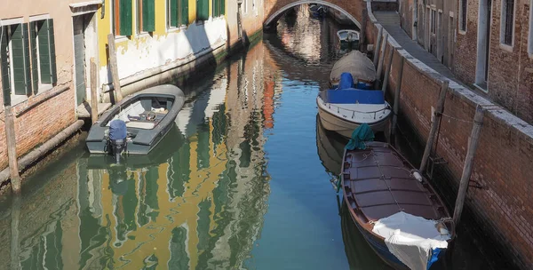 Άποψη Της Πόλης Της Βενετίας Από Κανάλι Της Βενετίας Ιταλία — Φωτογραφία Αρχείου