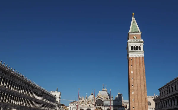 Piazza San Marco Meaning Mark Square Venice Italy — Stock Photo, Image