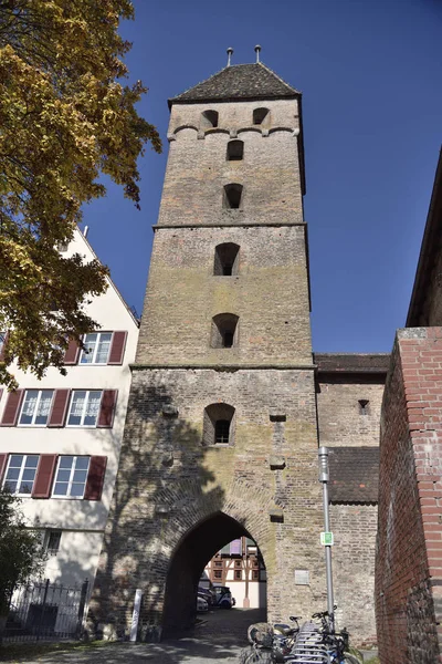 Ιστορικός Πύργος Του Χασάπη Στο Ulm Donau Γερμανία Ευρώπη — Φωτογραφία Αρχείου