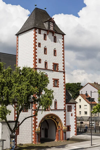 Torre Ferro Uma Torre Medieval Cidade Mainz Parede Cidade Portão — Fotografia de Stock