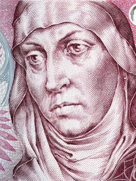 Agnes Bohemia Retrato Dinheiro Checo — Fotografia de Stock