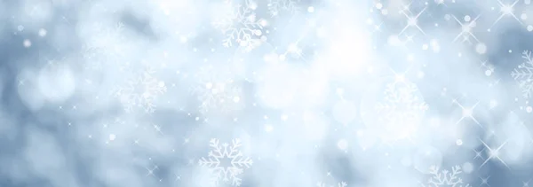 Αφηρημένο Μπλε Bokeh Φόντο Χειμώνα Για Χριστούγεννα — Φωτογραφία Αρχείου