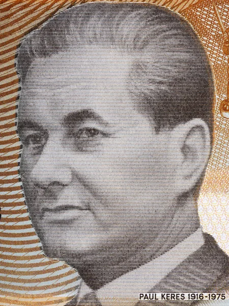 Paul Keres Portrét Estonských Peněz — Stock fotografie