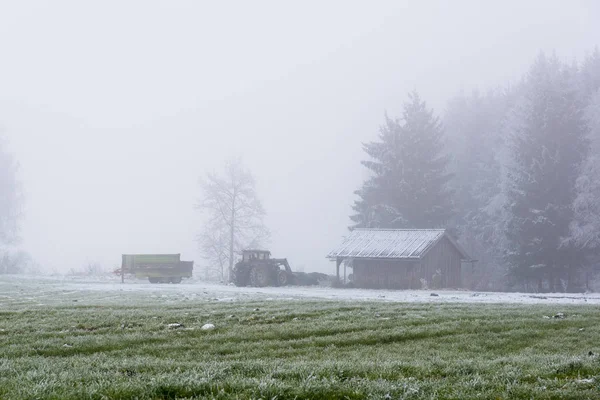 Mezőgazdasági Munka Télen — Stock Fotó