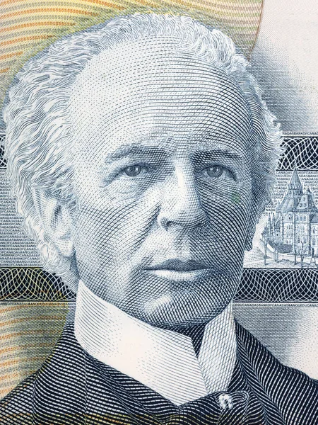 Wilfrid Laurier Portrait Canadian Money — 스톡 사진