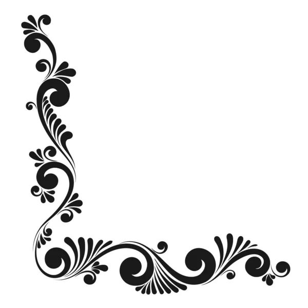 Ornamento Vetorial Floral Decorativo Isolado Fundo Branco — Fotografia de Stock