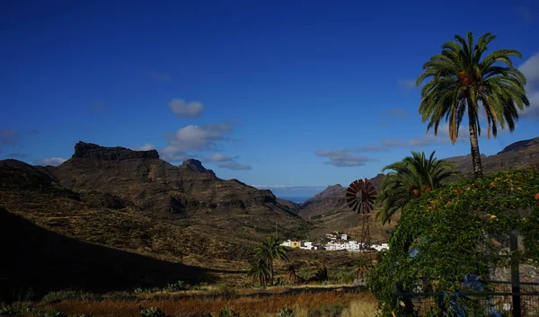 Egy Kis Falu Gran Canaria Hegyekben — Stock Fotó