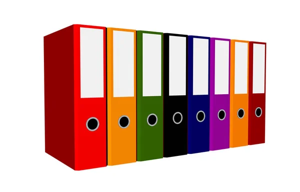 Coloured File Folder Hole Intervention Freed — стоковое фото