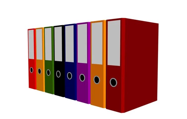 Coloured File Folder Hole Intervention Freed — стоковое фото