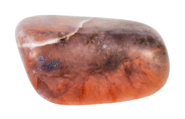 Makro Polerowanie Naturalnych Okazów Skał Mineralnych Polerowany Kamień Irymitowy Izolowany — Zdjęcie stockowe
