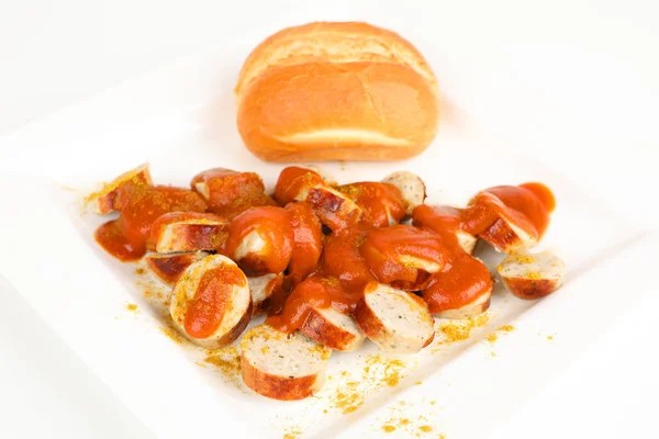 Oberlnder Wurst Jako Currywurst — Zdjęcie stockowe