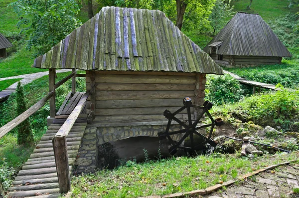 Old Style Water Mill Kayu Etno Park — Stok Foto