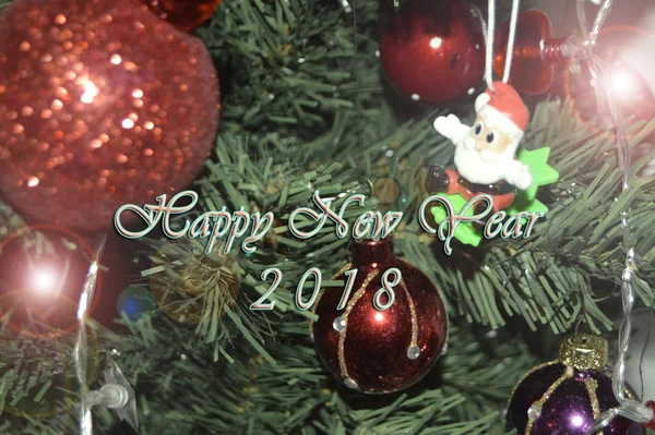 Šťastný Nový Rok Pozadí Dekorací — Stock fotografie