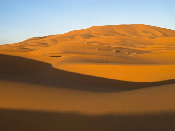 Erg Chubby Egyik Lélegzetelállító Gyönyörű Marokkói Homoksivatag Magas Dűnéivel — Stock Fotó
