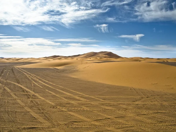 Erg Chubby Een Van Adembenemende Mooie Marokkaanse Zandwoestijnen Met Zijn — Stockfoto