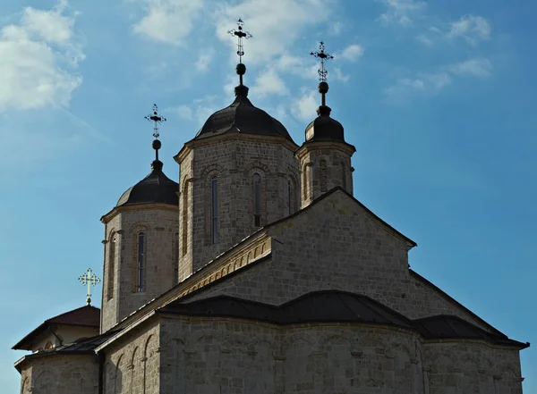 Drei Türme Auf Der Kirche Kloster Kovilj Serbien — Stockfoto