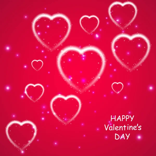 Feliz Tarjeta Felicitación Del Día San Valentín Amo Febrero Fondo —  Fotos de Stock