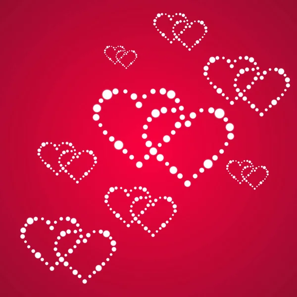 Corazón Las Lámparas Sobre Fondo Transparente Tarjeta San Valentín Corazón — Foto de Stock