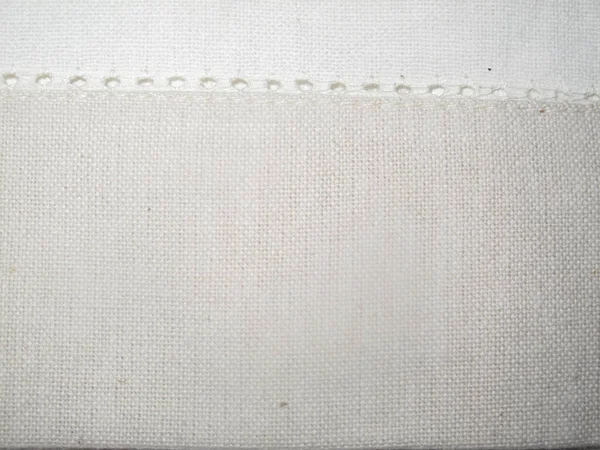 Linen Fabric Woven Cut Out Hem — Stock Photo, Image