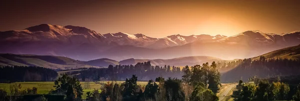Панорама Красивых Альп Южном Острове Новой Зеландии — стоковое фото