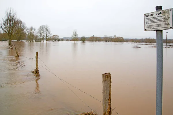 SaarlandのBeeden Homburg付近の洪水のせいで — ストック写真