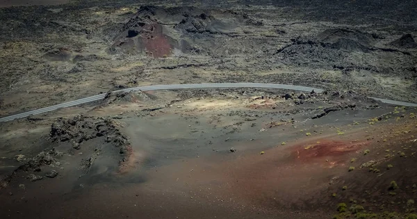 Paisagem Vulcânica Parque Nacional Timanfaya Também Chamado Montanas Del Fuego — Fotografia de Stock