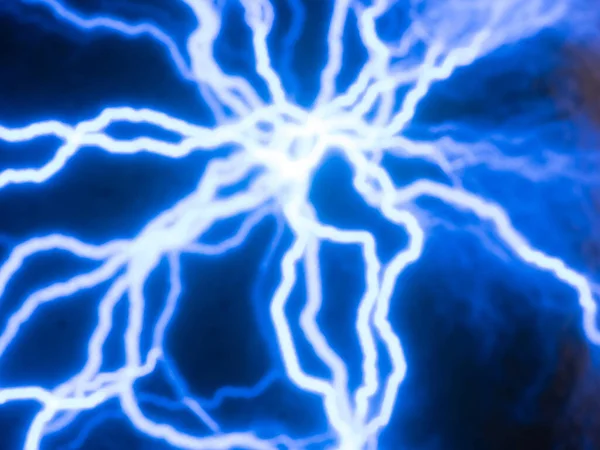 Picture Random Glowing Blue Electric Currents Traces — Stock Photo, Image