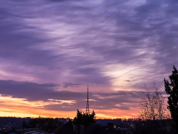 Crystal Palace Transmitting Station Dusk Bromley London — Stock Photo, Image