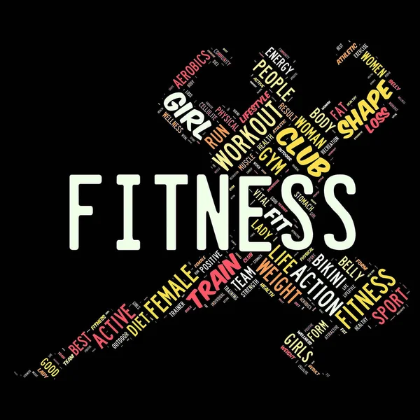 Nuage Mots Fitness Comme Arrière Plan — Photo