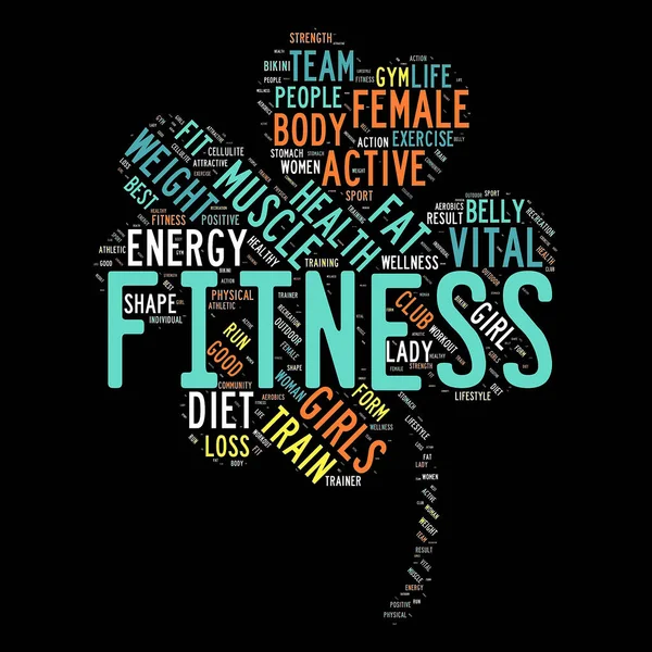 Nuage Mots Fitness Comme Arrière Plan — Photo